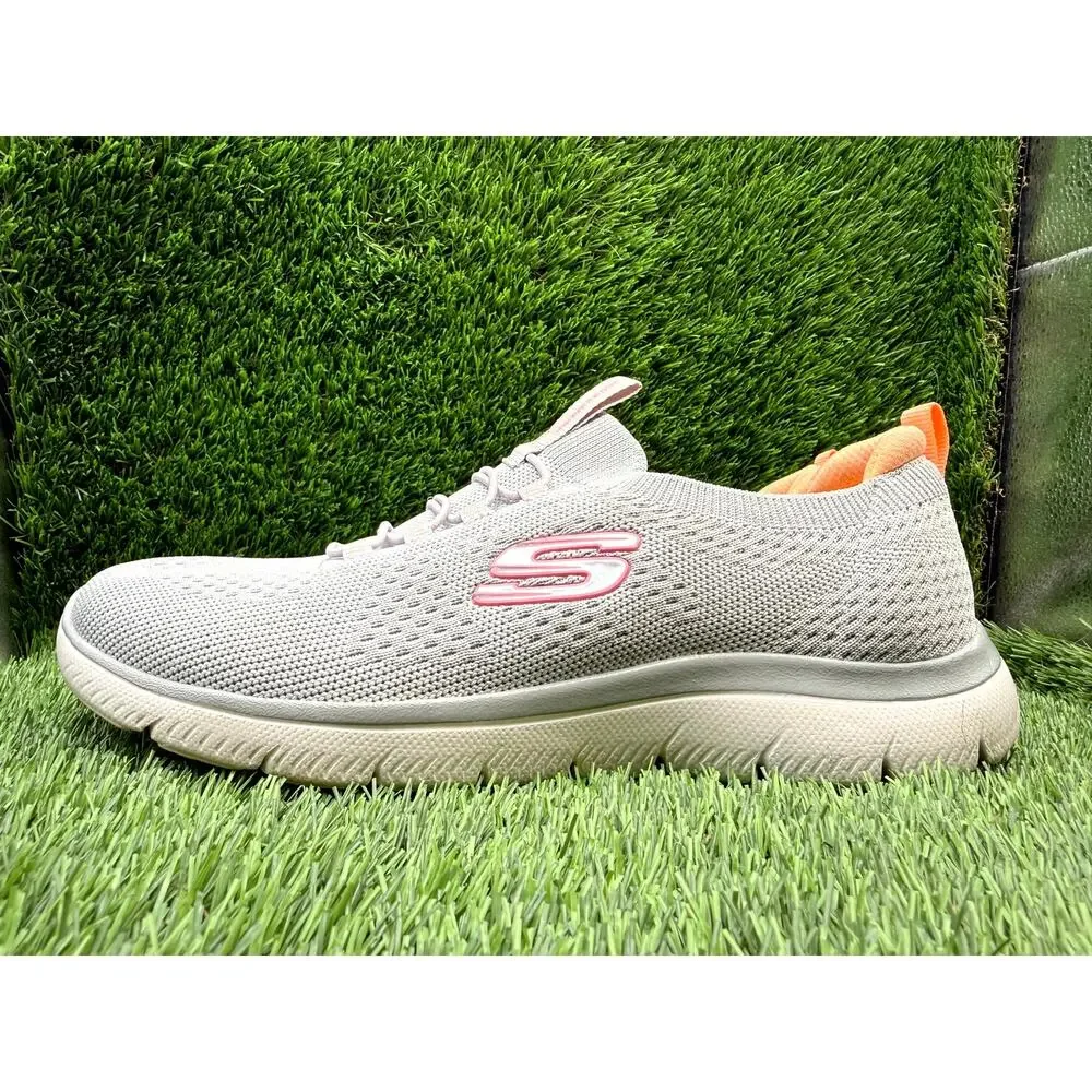 Skechers Summits 150116W-GYMT Athletic Sneaker Womens 8 Gray Knit Sports Jogging